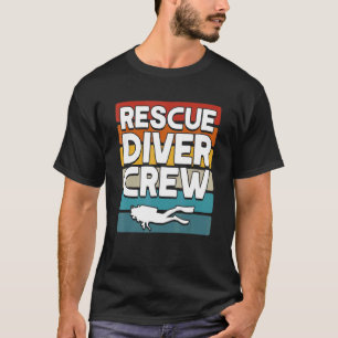 T-shirt Diver Flag Rescue Diver Crew Scuba