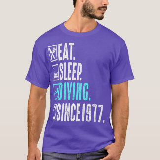 T-shirt Diver Manger Dormir Plongée Répéter depuis 1977 Ca