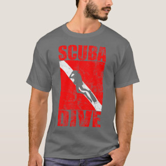 T-shirt Diver Plongée Scuba Diver Down Indicateur Plongée 