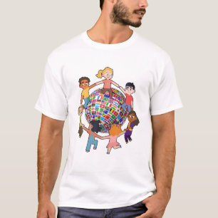 T-shirt Diversité culturelle Drapeaux mondiaux Différents 