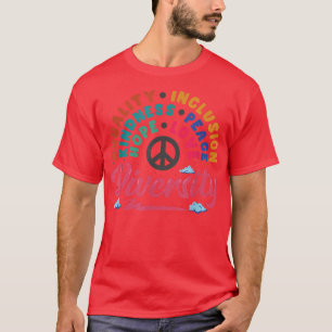 T-shirt Diversité Égalité Amour Paix Droits de l'Homme Soc