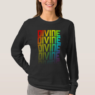 T-shirt Divine Lgbtq+ Arc-en-ciel Gay pride Texte Fade