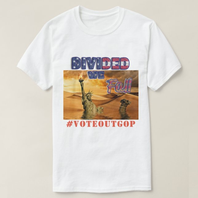 T-shirt Divisé, nous ne votons plus le GOP (Design devant)