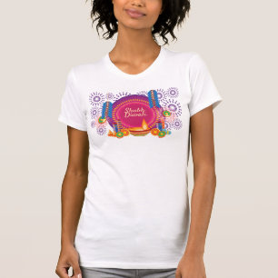T-shirt Diwali Dessin Dessin Diya, Pétards, Feu D'Artifice