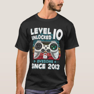 T-shirt Dix 10 ans Fête Fils Garçon Drôle Joueur 10ème 10 