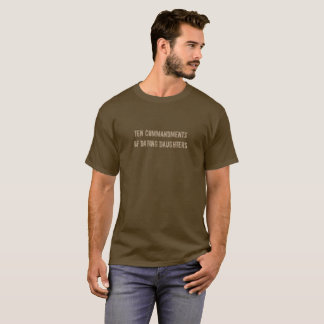 T-shirt Dix commandements des filles de datation