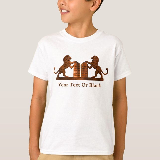 T-shirt Dix commandements et lions (Devant)
