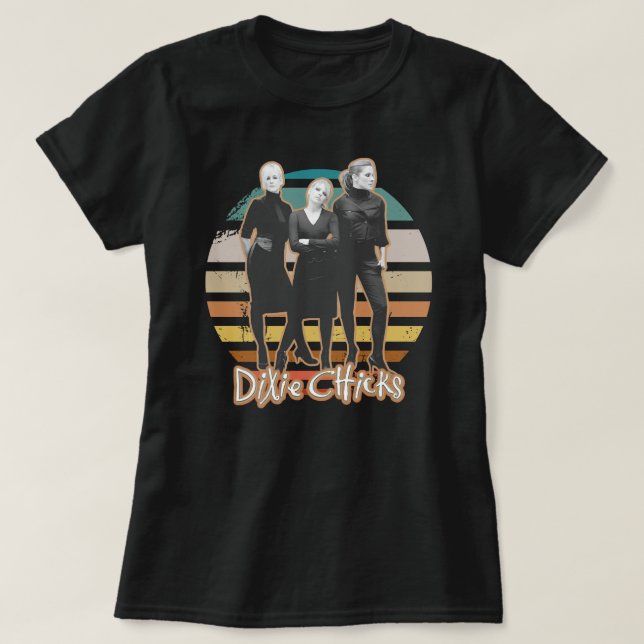 T-shirt Dixie Chicks Sur Sunset Rétro (Design devant)