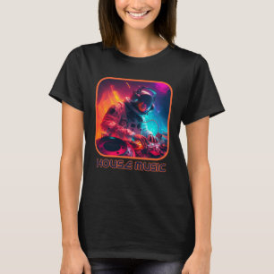 T-shirt DJ astronaute EDM pour la marchandise de la maison