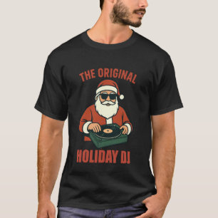 T-shirt DJ des Fêtes de Noël, Vinyles Anciens, Rétro