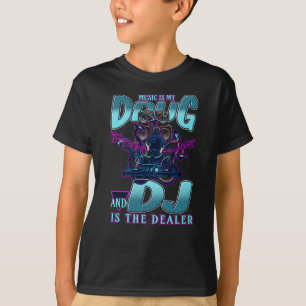 T-shirt DJ Disk Jokey Tourne-disque Party Music