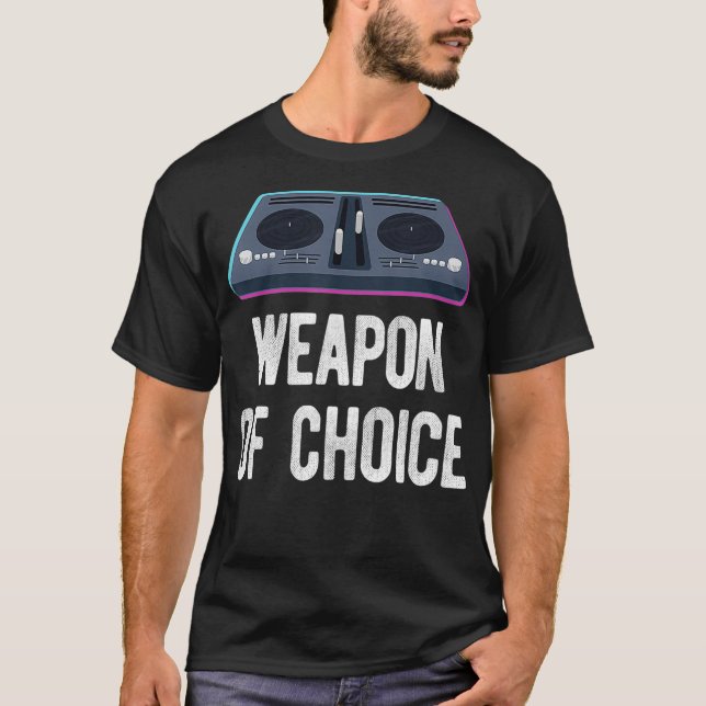 T-shirt DJ Disque Jockey Tourne-disque Musique Arme de cho (Devant)