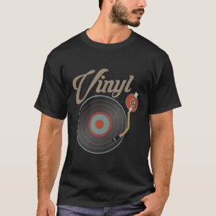 T-shirt DJ disque rétro musical style Tourne-disque vinyl