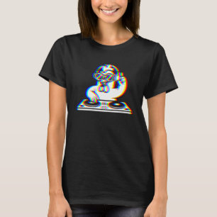 T-shirt DJ Glitch de poulet drôle Rave EDM musique fête