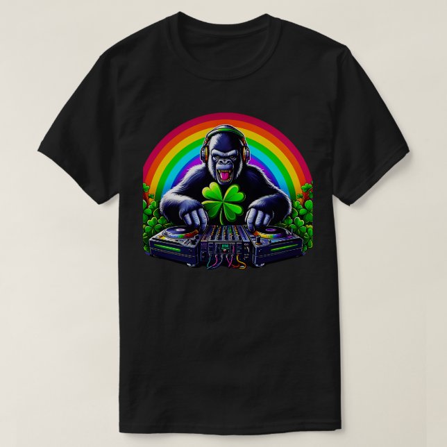 T-shirt Dj Jour de la Saint Patrick Paddy Funny Irish (Design devant)