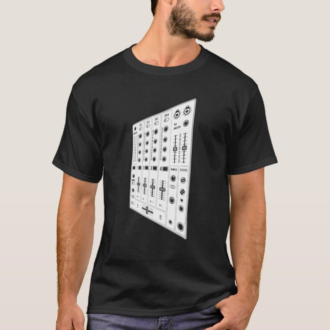 T-shirt Dj Mixer Knox Musique Électronique Disque Jockey (Devant)