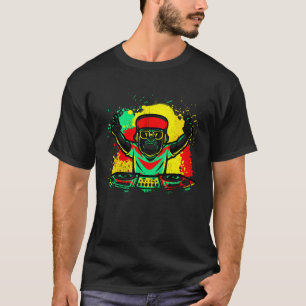 T-shirt DJ Monkey Music Party Amusants Lunettes de soleil 