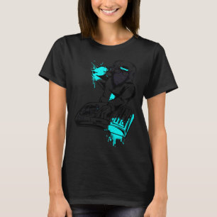 T-shirt DJ Monkey Music Party Fun Sunglaces Dance Party M