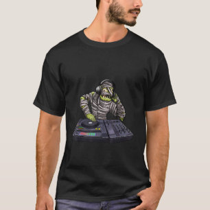 T-shirt Dj Mummy Monster Music Tee - shirts disque Jockey