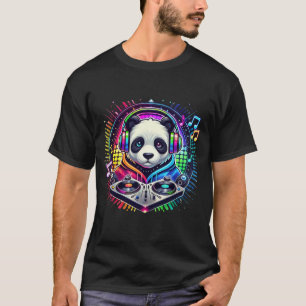 T-shirt DJ Panda Galactique - Merch Vibes Musique Cyberpun