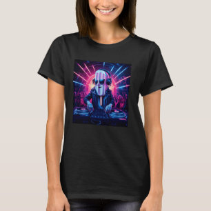T-shirt Dj Popsicle Head Performing With Colorful Lights
