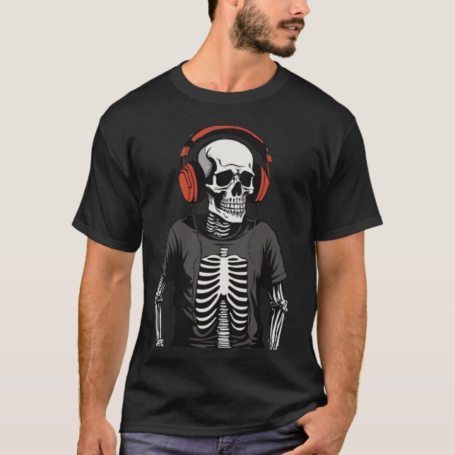 T-shirt DJ Skeleton (Devant)