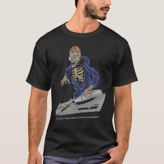 T-shirt DJ squelette zombie Halloween