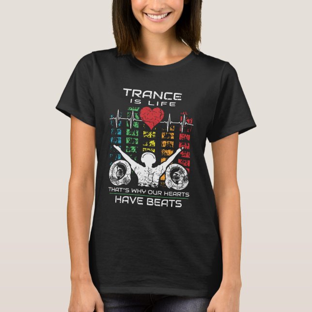 T-shirt Dj - Trance Edm Dance Electronic Music Dj (Devant)