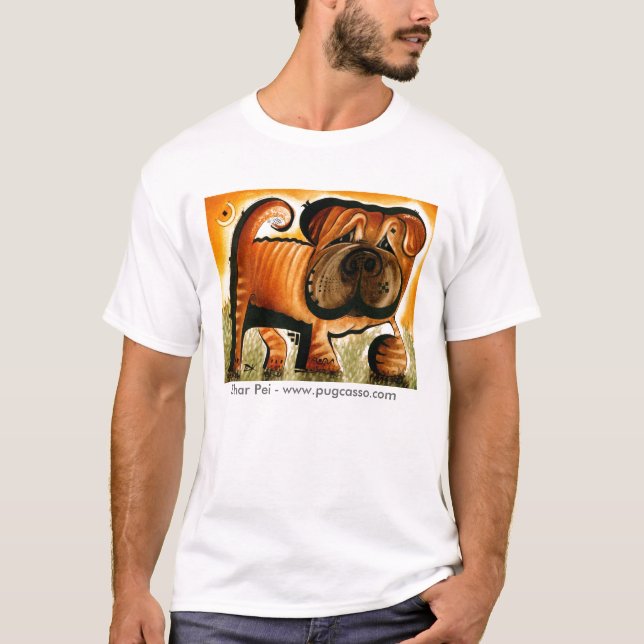 T-shirt dk_2008may25e, Shar Pei - www.pugcasso.com (Devant)