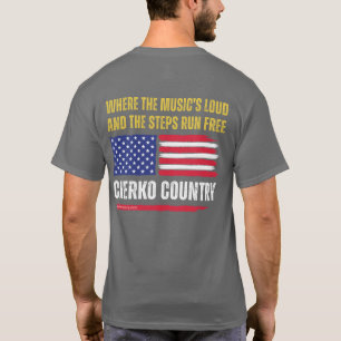 T-shirt (Dk Grey) Drapeau américain / La musique est forte