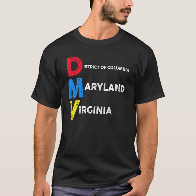 T-shirt DMV native aka DC Maryland et Virginie (Devant)