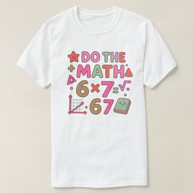 T-shirt Do The Math – Trendy Kawaii Classroom Design (Design devant)