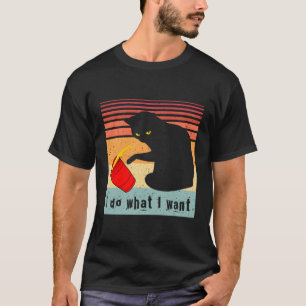 T-shirt Do W Je Veux Chat Noir Coupe Rouge Mon Chat