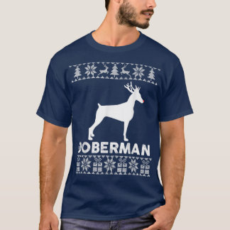 T-shirt Doberman Amoureux des chiens Noël Reindeer Noël la