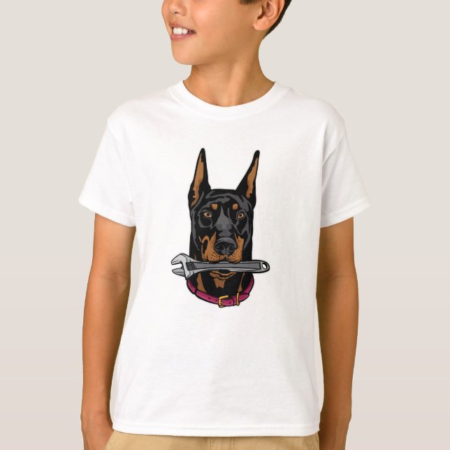 T-shirt Doberman avec clé (Devant)