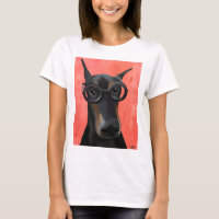 Doberman avec lunettes