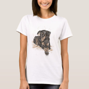 T-shirt Doberman Chien oreilles naturelles
