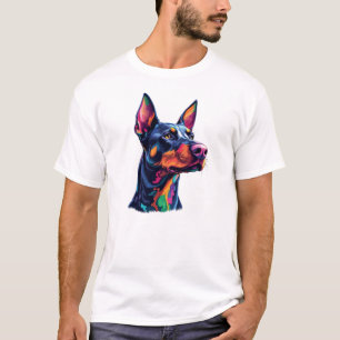 T-shirt Doberman coloré