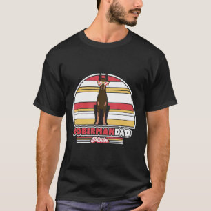 T-shirt Doberman Dad  Retro Style