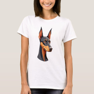 T-shirt Doberman de l'oreille naturelle
