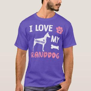 T-shirt Doberman Doberman Chien Grandma Dons J'Aime Mon Gr