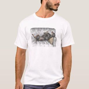 T-shirt Doberman drôle sur Sofa