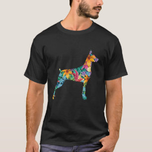 T-shirt Doberman Floral Entraîneur de Chien Propriétaire