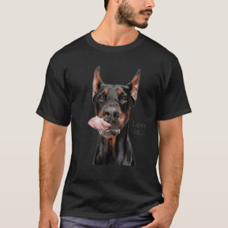 T-shirt Doberman Lover Doberman Pinscher Chien Maman Papa