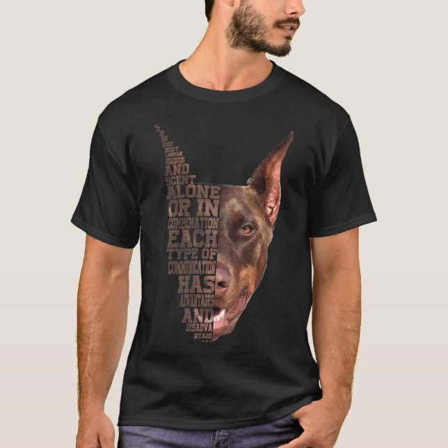 T-shirt Doberman Low Poly Chien Personne (Devant)