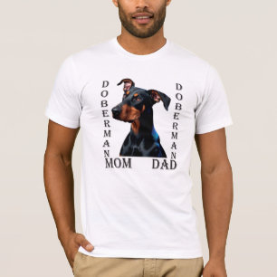 T-shirt Doberman Maman Papa