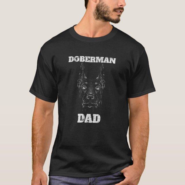 T-shirt Doberman papa propriétaire de chien (Devant)