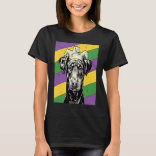 T-shirt Doberman Pinscher Bouffon  Mardi Gras Maman ou Pap