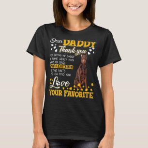 T-shirt Doberman Pinscher Cher Papa Merci D'être M