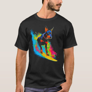 T-shirt Doberman Pinscher chien de surf